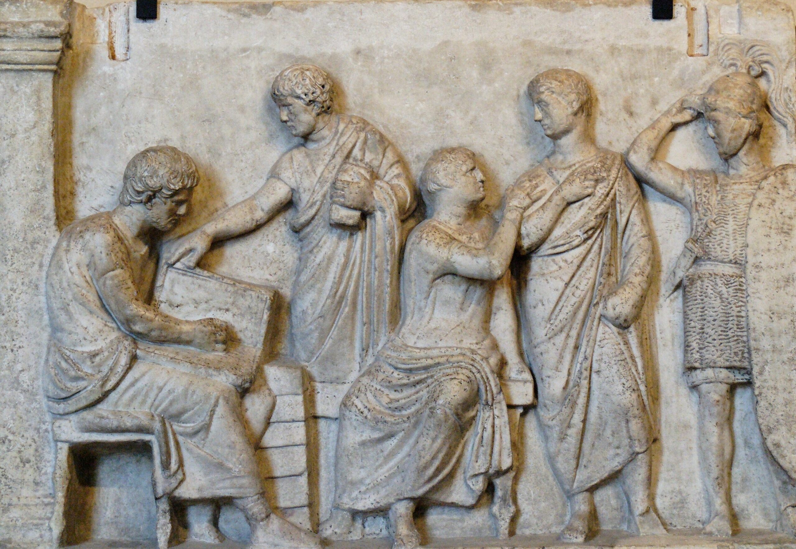 A scene of census-taking from the Altar of Domitius Ahenobarbus.